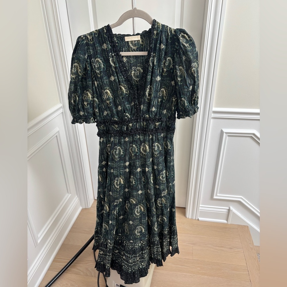 Ulla Johnson midi puff sleeve dress size 8